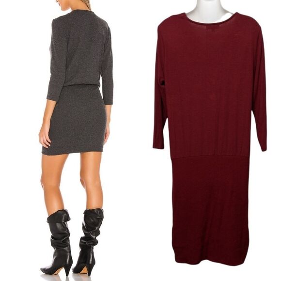 NWT MICHAEL STARS Cecile Cowl Neck Dress Redwood S - Picture 6 of 10